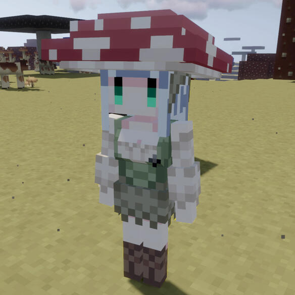 Mushroom villager in mushroom biome Mushroom villager in mushroom biome